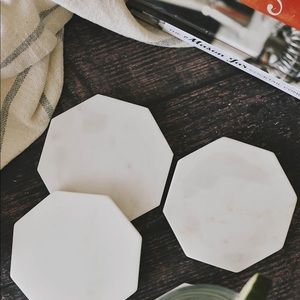Marble Geo Coasters (Set of 4)